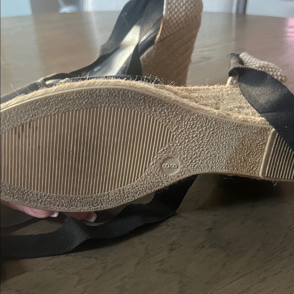 Coach Black and Tan Espadrille Wedges - Picture 3 of 4